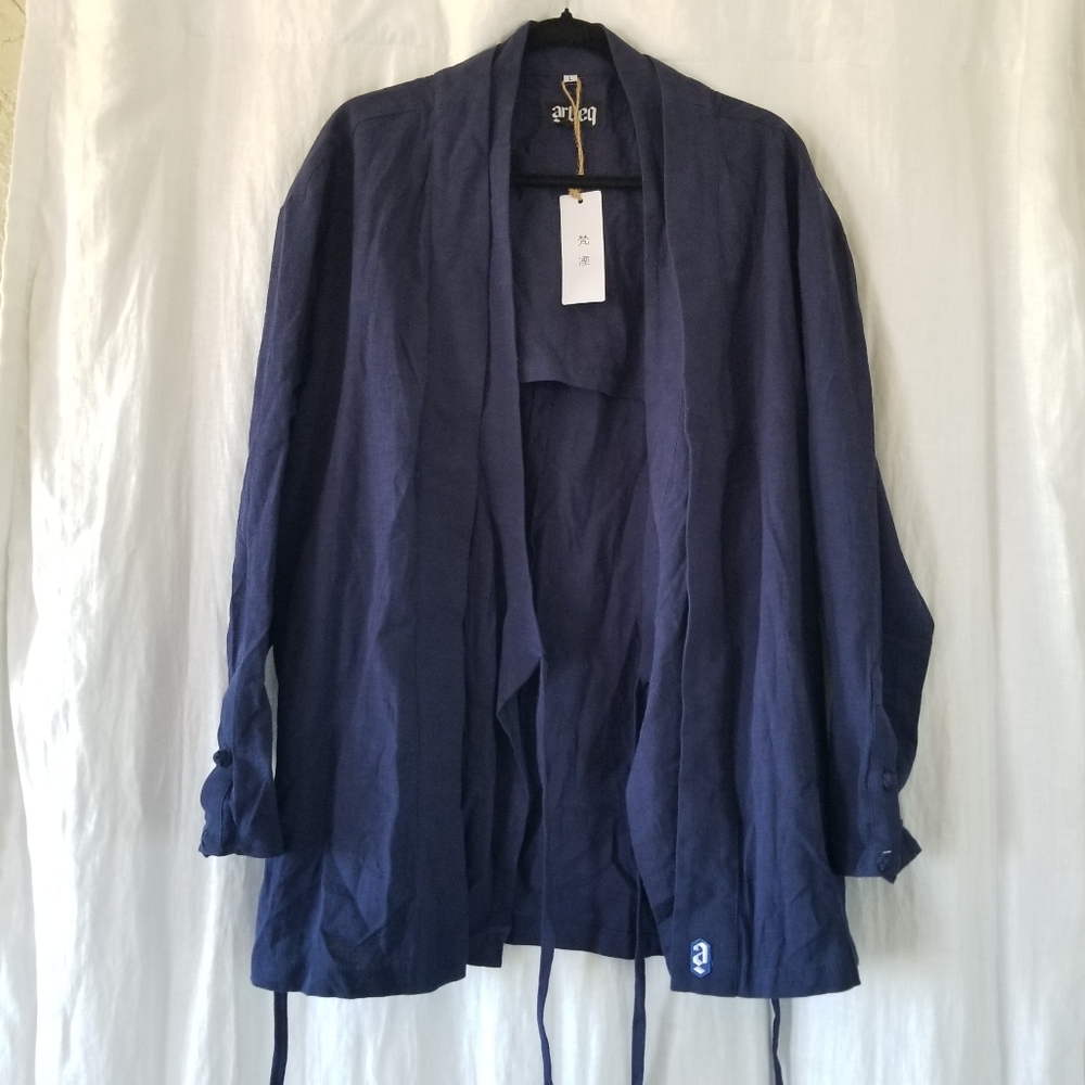 Ariella Navy Open-Front Women's Jacket